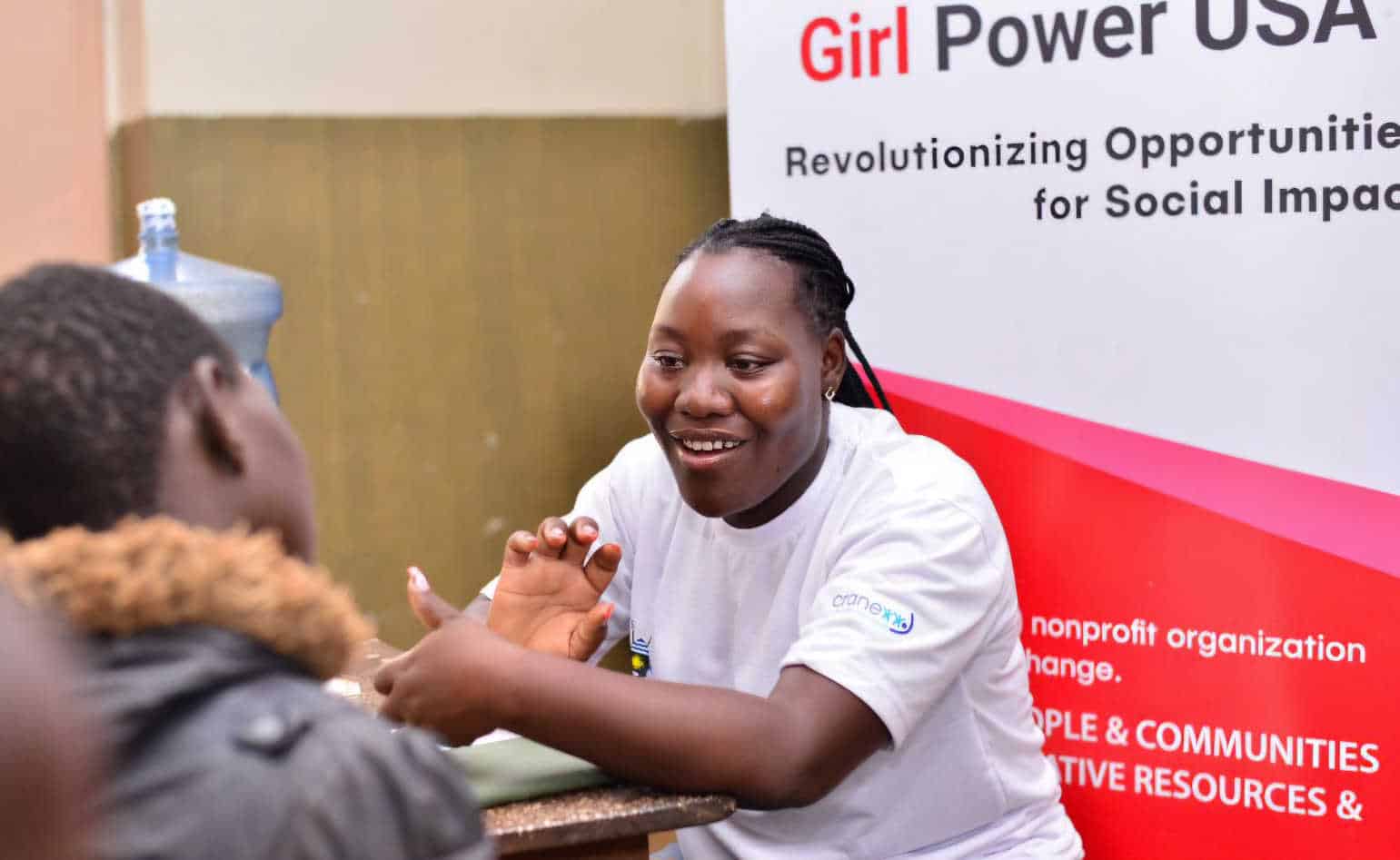 Girl-Power-USA-volunteer-in-a-medical-camp-interacting-with-a-child